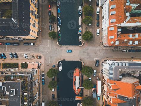 Christianshavn Canal in Copenhagen, Denmark by Drone 15546903 Stock ...