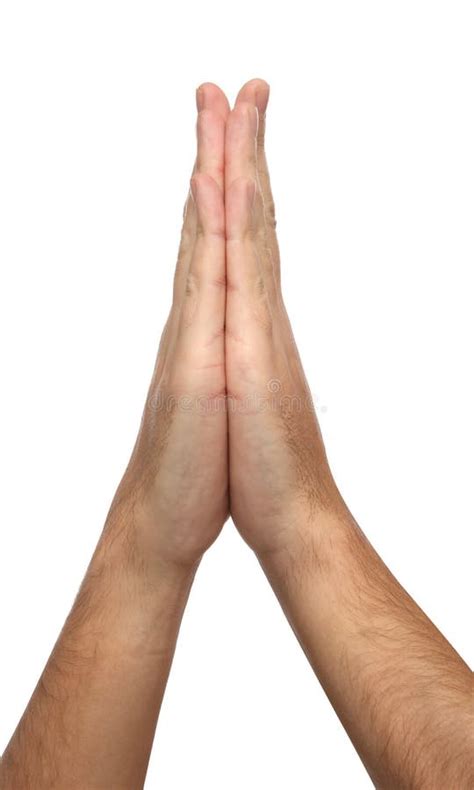 Two Praying Hands Isolated On White Stock Image - Image of crossed, hand: 42675863