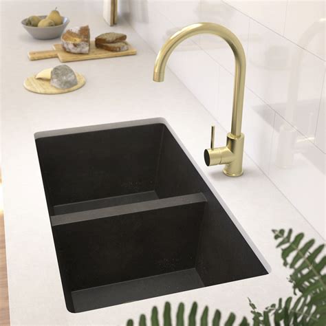 Vera- Double Sink 790mm - Black Granite | ABI Interiors