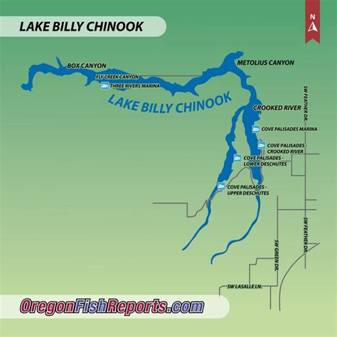 Lake Billy Chinook - Culvar, OR - Fish Reports & Map