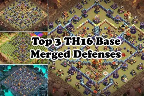 COC TH16 Base Layouts: Top 3 War - Merged Defenses for Clash of Clans - 2024