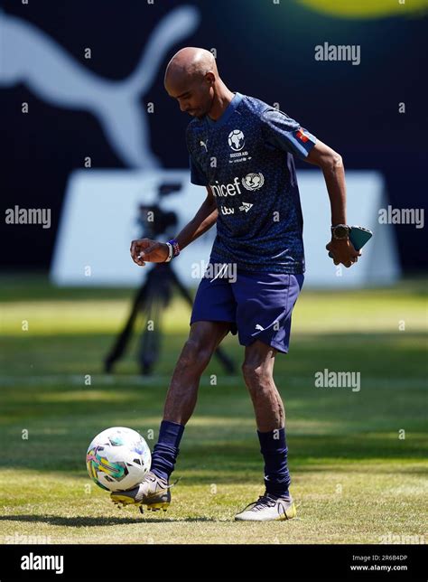 England's Sir Mo Farah during a training session at Champneys Tring ...