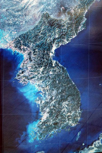 Satellite view of the Korean Peninsula photo - Brian McMorrow photos at ...