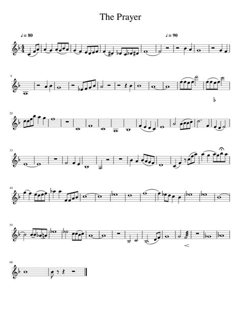 The Prayer sheet music for Violin download free in PDF or MIDI