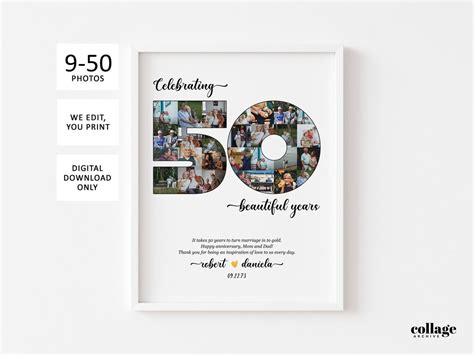 Personalized 50th Anniversary Gifts Wedding Anniversary Gift - Etsy