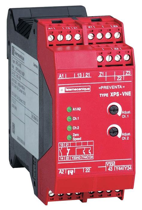 SCHNEIDER ELECTRIC Safety Monitoring Relay, 24V DC, 2.50A @ 300V, 1.50A @ 24V, 3.5 W, Number of ...