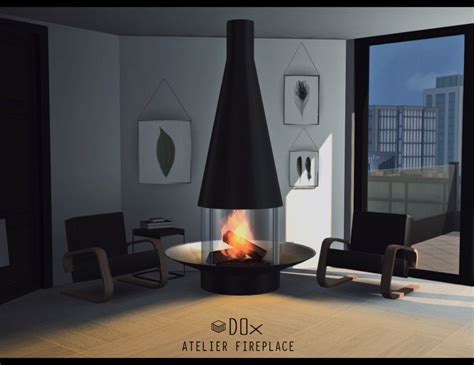 Luxury Fireplace Trio for The Sims 4 by Dox - Spring4sims | Luxury ...