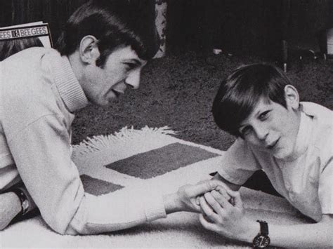 Leonard Nimoy and his son, Adam—who is now a filmmaker—seen during the original run of "Star ...