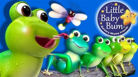 Five Little Speckled Frogs | Nursery Rhymes for Babies by LittleBabyBum ...