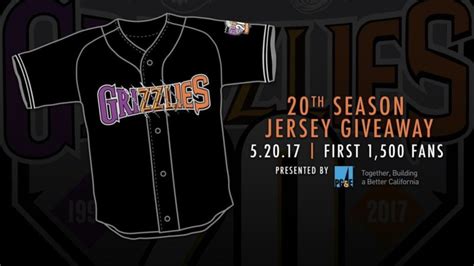 Fresno Grizzlies Saso Jersey 5-20-2017 - Stadium Giveaway Exchange