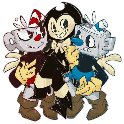 Bendy x cuphead fanart - deliverybda