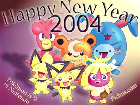 Pichus Happy New Year 2004 by pichuon on DeviantArt