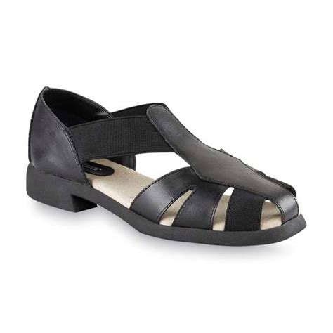 Cobbie Cuddlers Women's Davey Black Fisherman Sandal - Wide Width