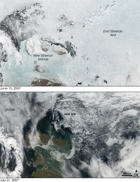 Sea Ice Retreat in the East Siberian Sea