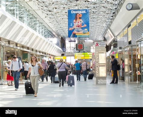 Berlin - Tegel Airport arrivals and departures area Stock Photo - Alamy