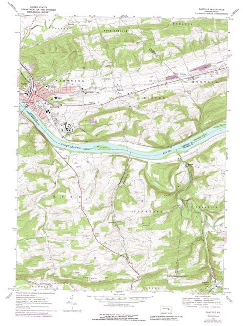 Danville topographic map, PA - USGS Topo Quad 40076h5