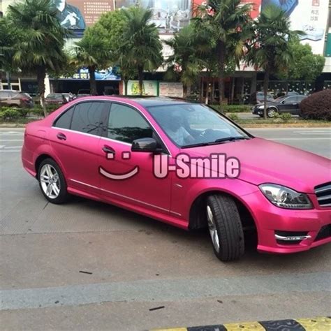 Premium Matte Metallic Pink Vinyl Wrap Roll Sticker Bubble Free Car Styling-in Car Stickers from ...