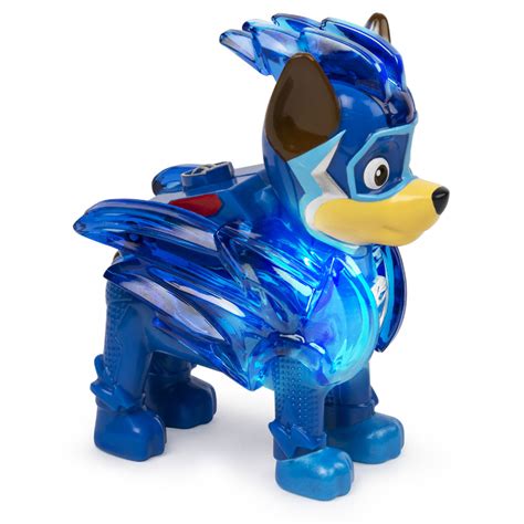 PAW Patrol, Mighty Pups Charged Up Chase Collectible Figure with Light ...