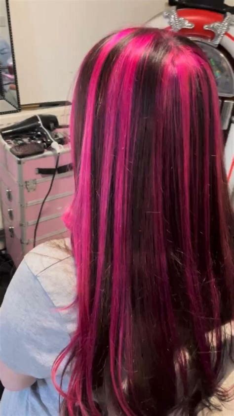 Dracula inspired hair | Hair highlights, Pink hair dye, Hair color