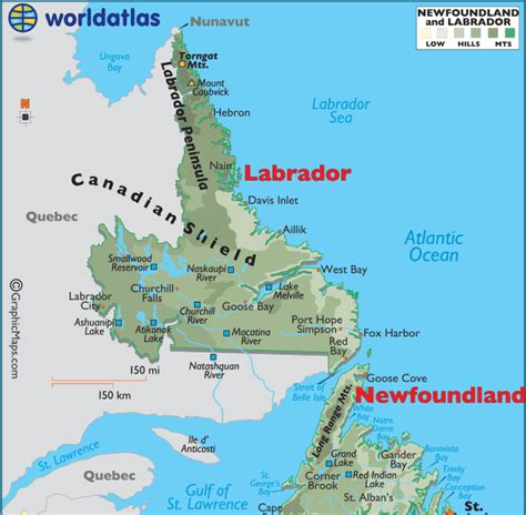 Map Of Newfoundland And Labrador Cities