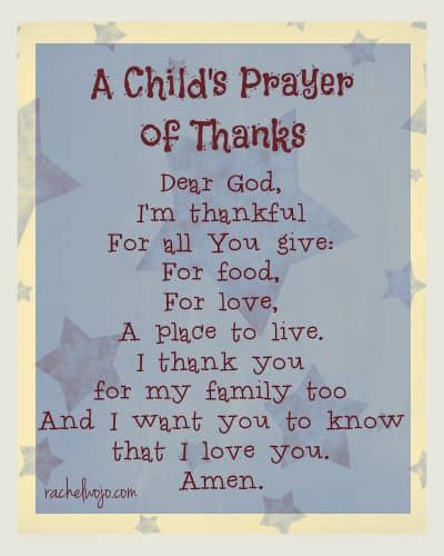 A Child's Prayer of Thanks & 12 Little Blessings Book Giveaway - Rachel Wojo