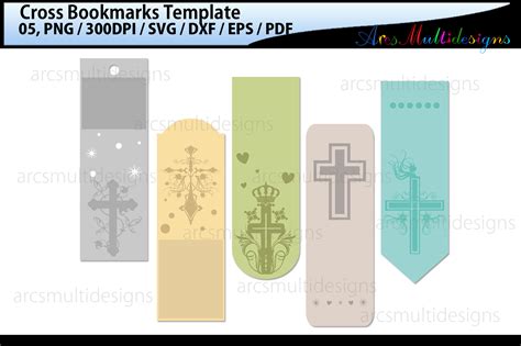 Cross Bookmark Template Printable Graphic by Arcs Multidesigns · Creative Fabrica