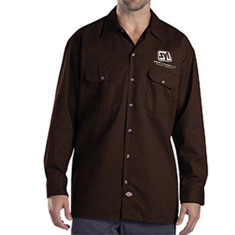 Dickies Men's Long-Sleeve Work Shirts with Logo