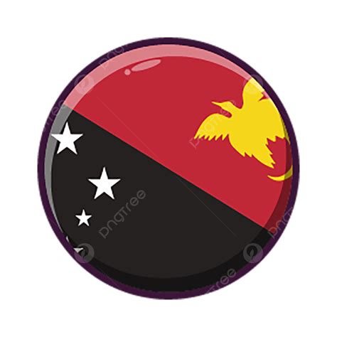 Countries Flags Clipart Vector, Round Country Flag Papua New Guinea, Round, Flag, Papua New ...