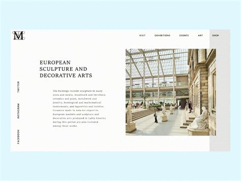 Metropolitan Museum Website Template Concept | Free PSD Template | PSD Repo