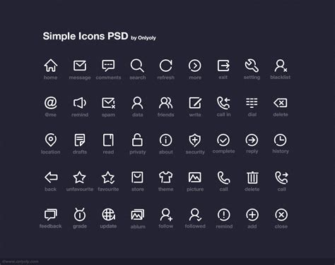 Simple Icons Free PSD Pack – Download PSD