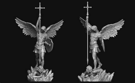 Archangel Michael Statue 3D model 3D printable | CGTrader