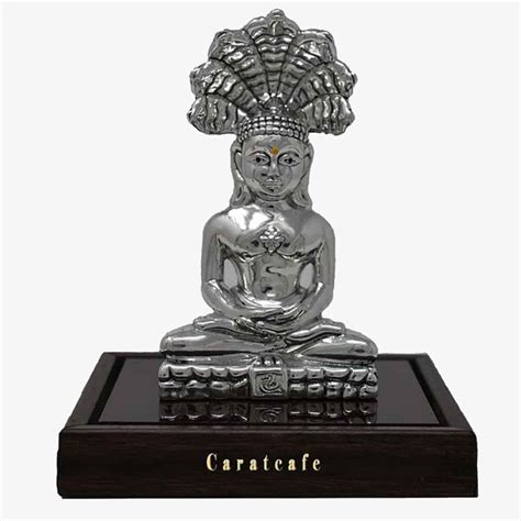 Silver God Parshwanath statue hallmark certified ~ caratcafe – CaratCafeInd