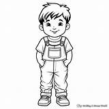 Overalls Coloring Pages  Free & Printable sketch template