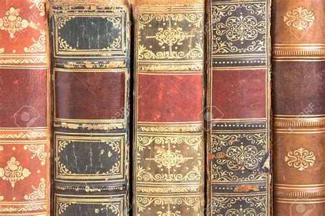 Old Leather Bound Book Spines Stock Photo, Picture And Royalty ... Ornate Books, Antique Books ...