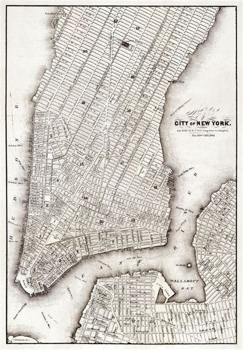 Somerset House - Images. MAP OF THE CITY OF NEW YORK-1850