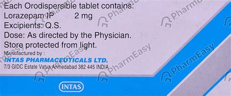 Lopez Md 2 MG Tablet (10): Uses, Side Effects, Price & Dosage | PharmEasy