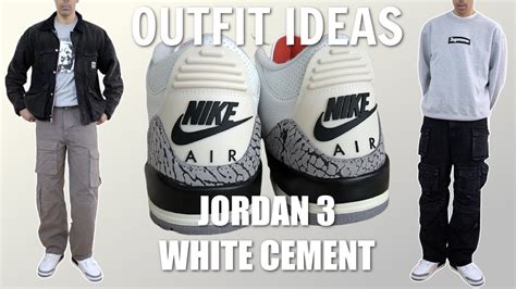 JORDAN 3 WHITE CEMENT 2023 OUTFIT IDEAS + QUALITY ISSUES - YouTube