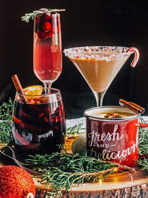 Festive drinks add to the holiday party atmosphere