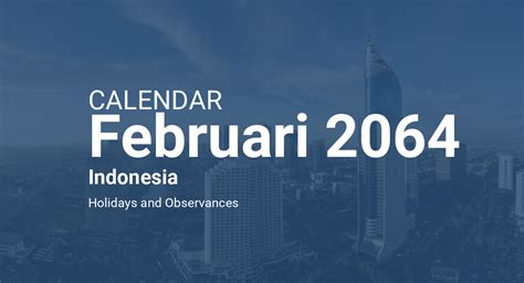 February 2064 Calendar – Indonesia