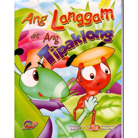 COLORED Story Book "Ang Langgam At Ang Tipaklong " with English Translation , Bed Time Stories ...