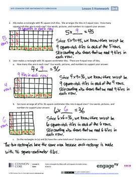 EngageNY (Eureka Math) Grade 3 Module 4 Answer Key by MathVillage