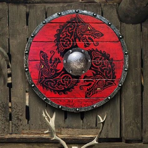 Viking Shield Wall Hanging | Wood Wall Hanging Decor | Viking Wall ...