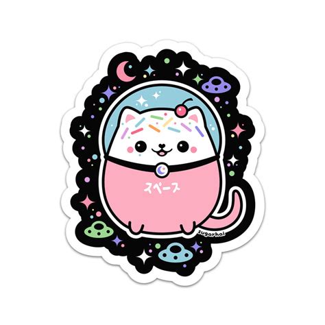 Kawaii Galaxy Cat Stickers | sugarhai