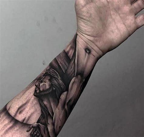 101 Beautiful Jesus Tattoos for Men [2024 Inspiration Guide] | Jesus tattoo, Jesus on cross ...