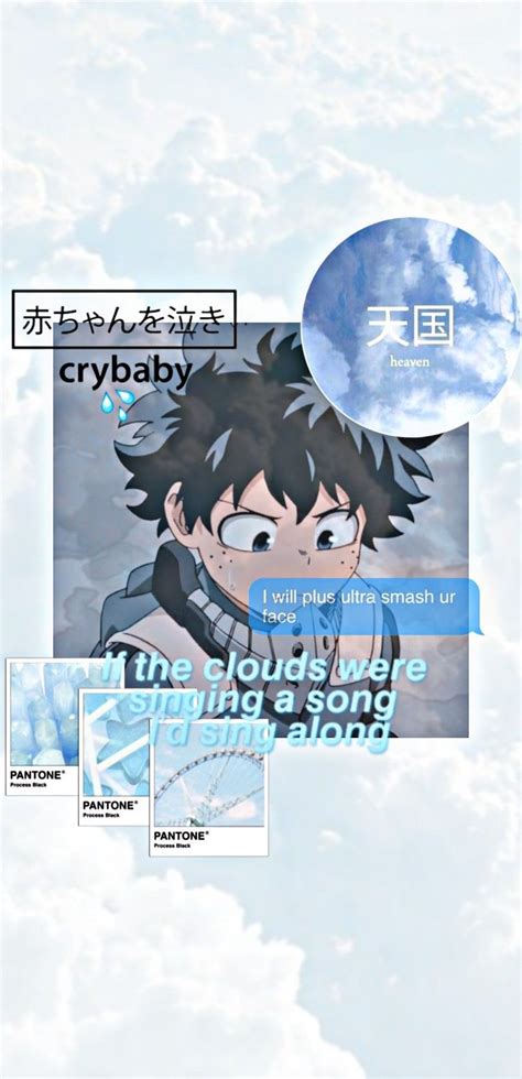 aesthetic light blue deku wallpaper | Baby blue aesthetic, Cute anime wallpaper, Baby blue wallpaper