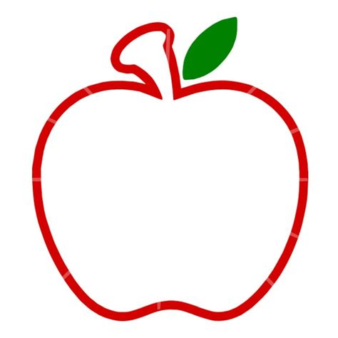 Apple clipart outline, Apple outline Transparent FREE for download on ...