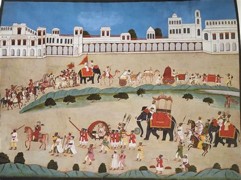 Murshidabad Artist - Procession of a Ruler c.1770 | Mughal art ...