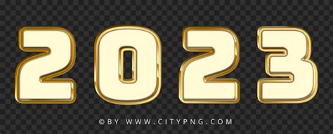 HD 2023 Gold Creative Logo Design Transparent PNG | Citypng