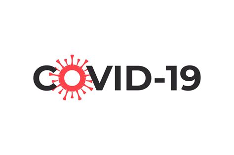 COVID-19 Coronavirus Inscription Typography Design Logo Concept. Vector ...