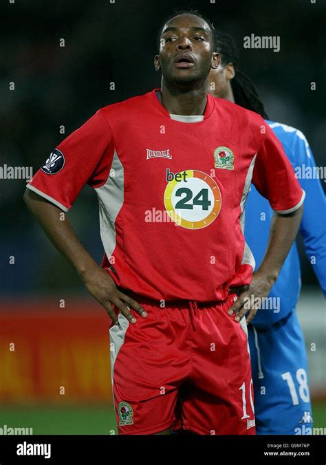 De kuip stadium benni mccarthy of blackburn rovers hi-res stock ...